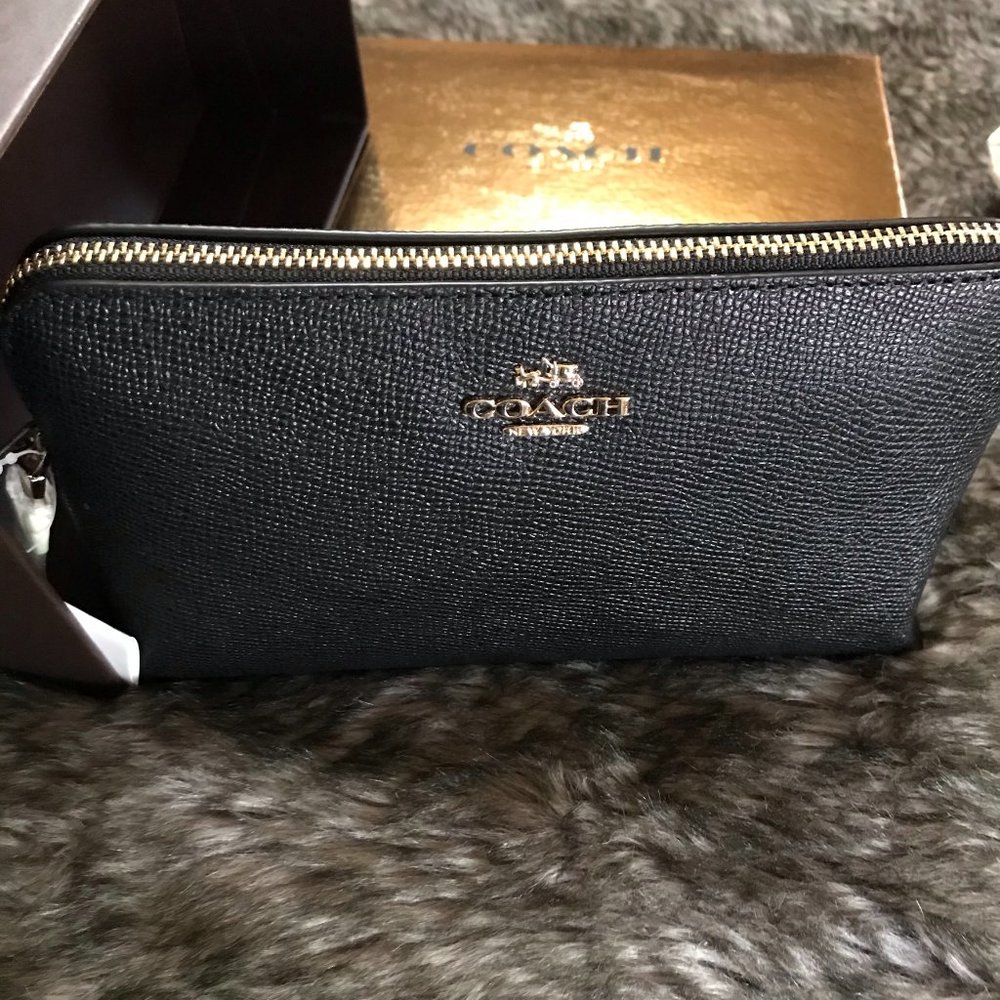 Coach Make Up Bag/Coss Grain Leather/NWT & Box
